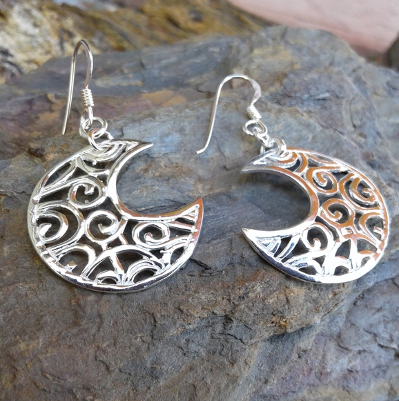 Sterling Silver Celestial EARRINGS - Picture 3 of 6